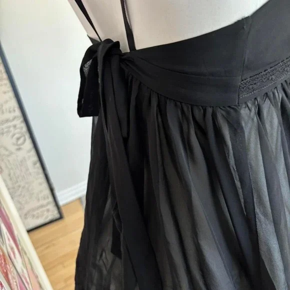 betsey johnson intimates black babydoll slip dress size medium - Picture 7 of 8